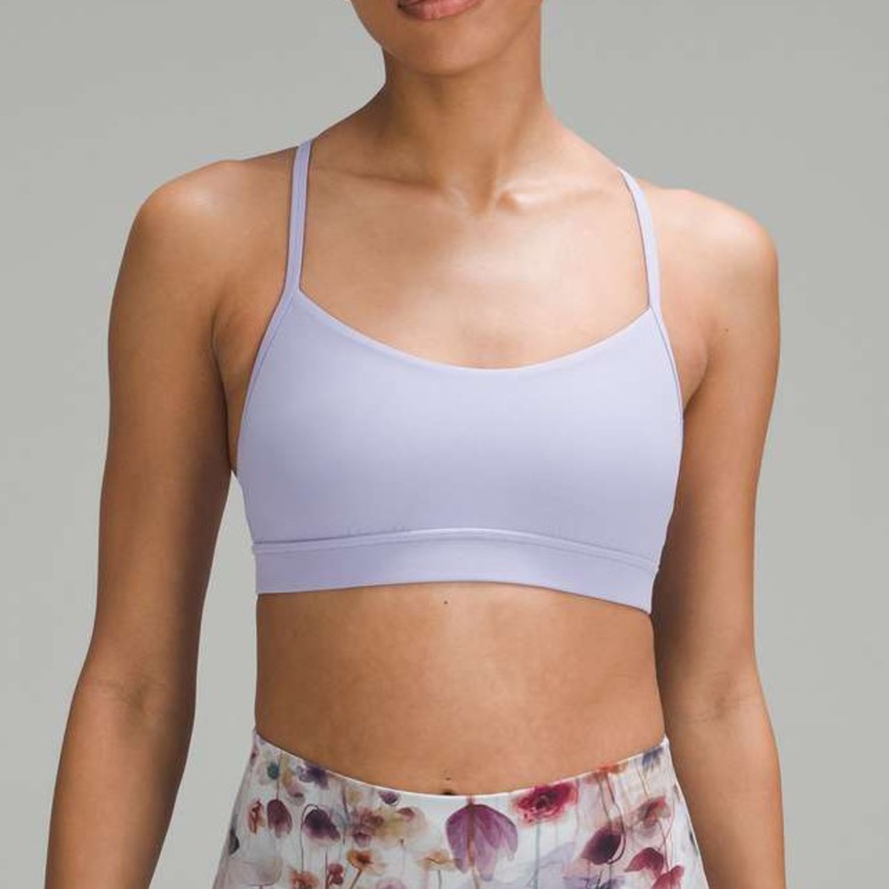 Lululemon Flow Y bra in lilac smoke - size 8